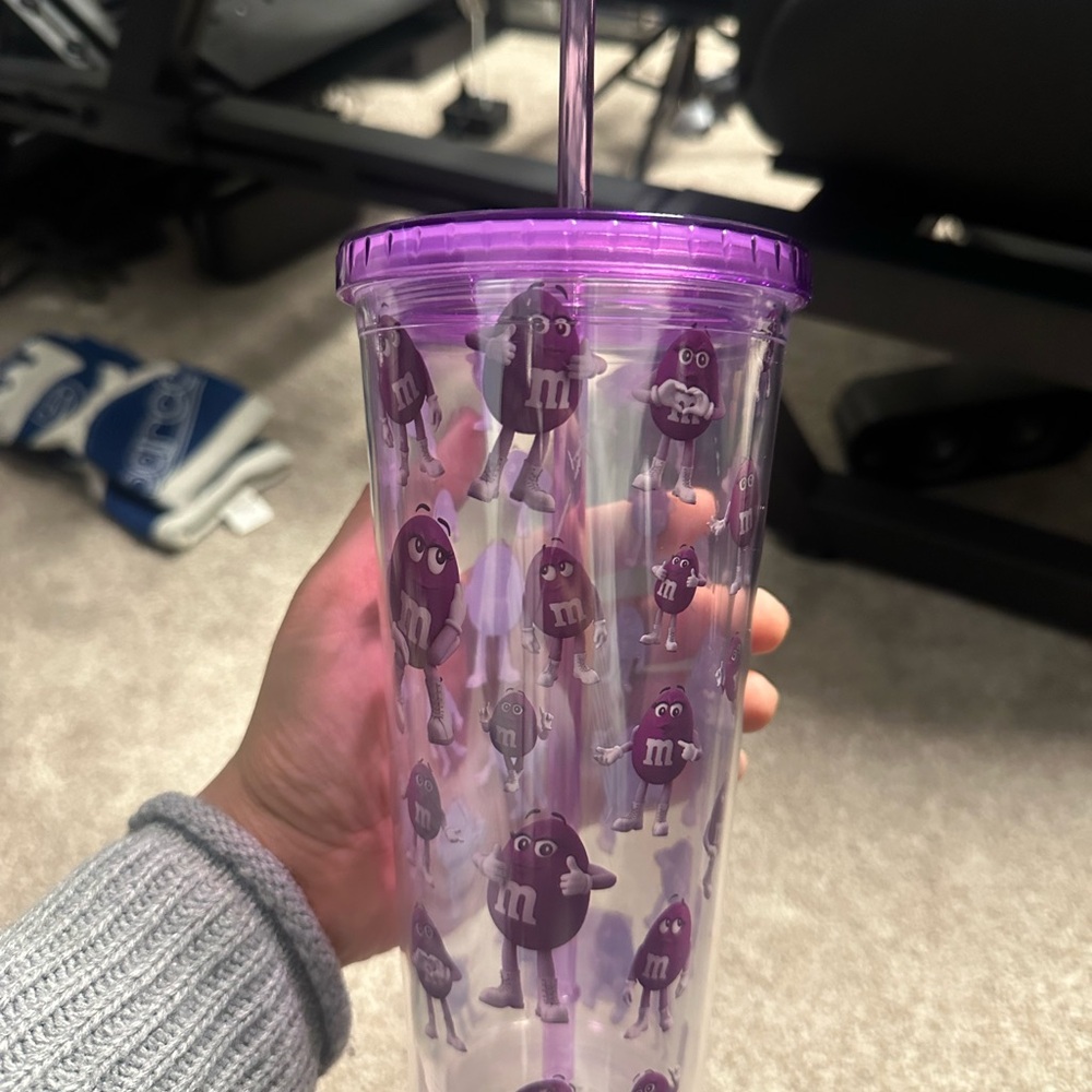 M&M'S Purple Tumbler with Straw